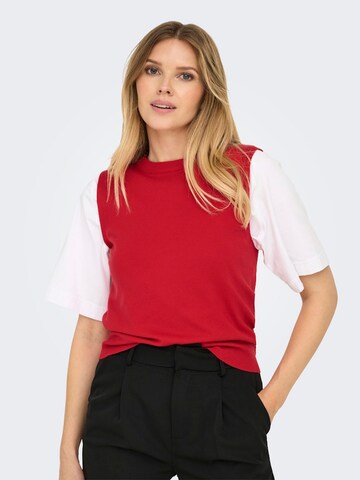 Top in maglia 'ONLAMALIA' di ONLY in rosso: frontale