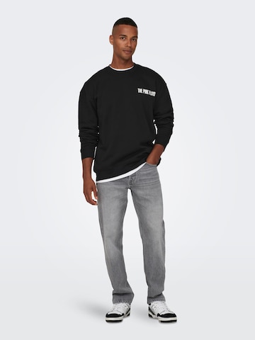 Only & SonsSweater majica 'PINK FLOYD' - crna boja