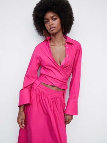 Camicia da donna 'Maria' di MANGO in rosa: frontale