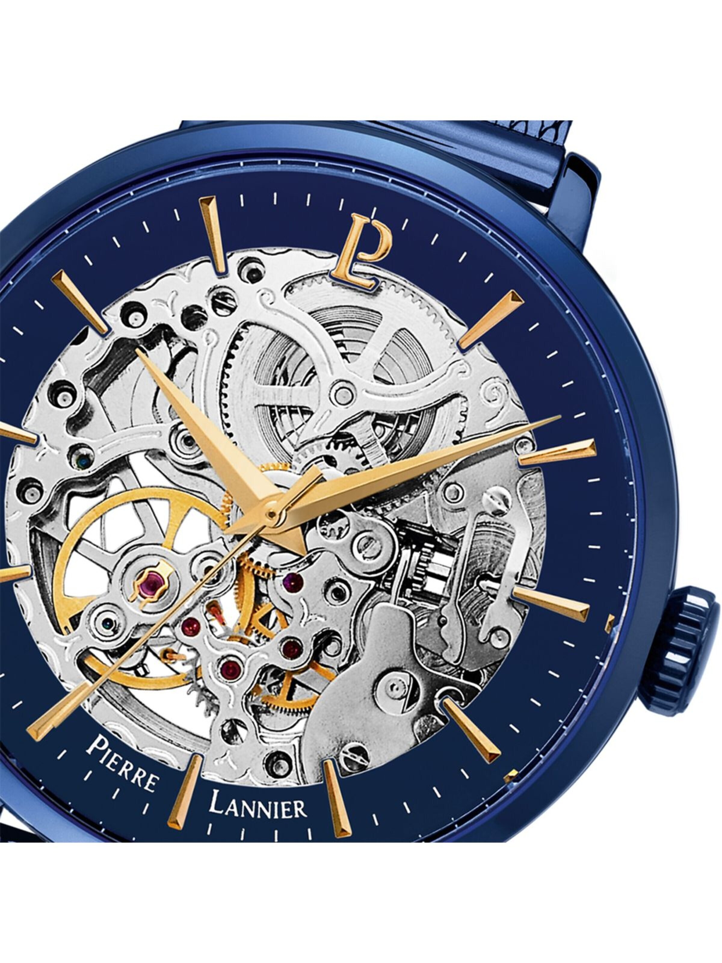 Montre à affichage analogique 'Pierre Lannier - Automatic watch Automatic - Automatic watch movement - Watch case width: 35 mm' Pierre Lannier en bleu