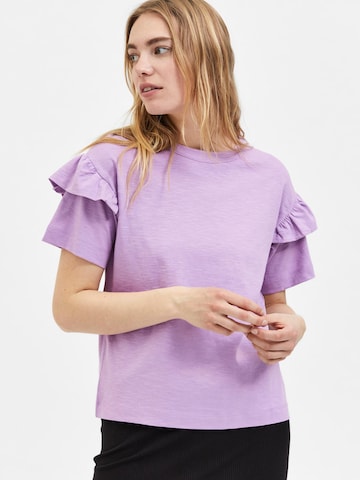T-shirt 'Rylie' SELECTED FEMME en violet
