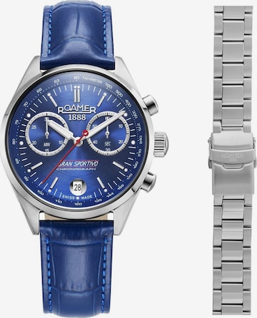 Montre à affichage analogique Roamer en bleu : devant