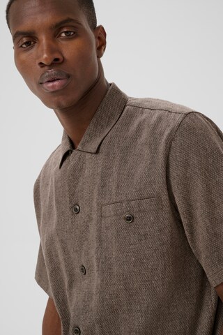 Coupe regular Chemise 'MAflint Heritage' Matinique en marron