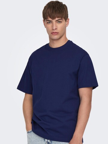 T-Shirt 'Fred' Only & Sons en bleu