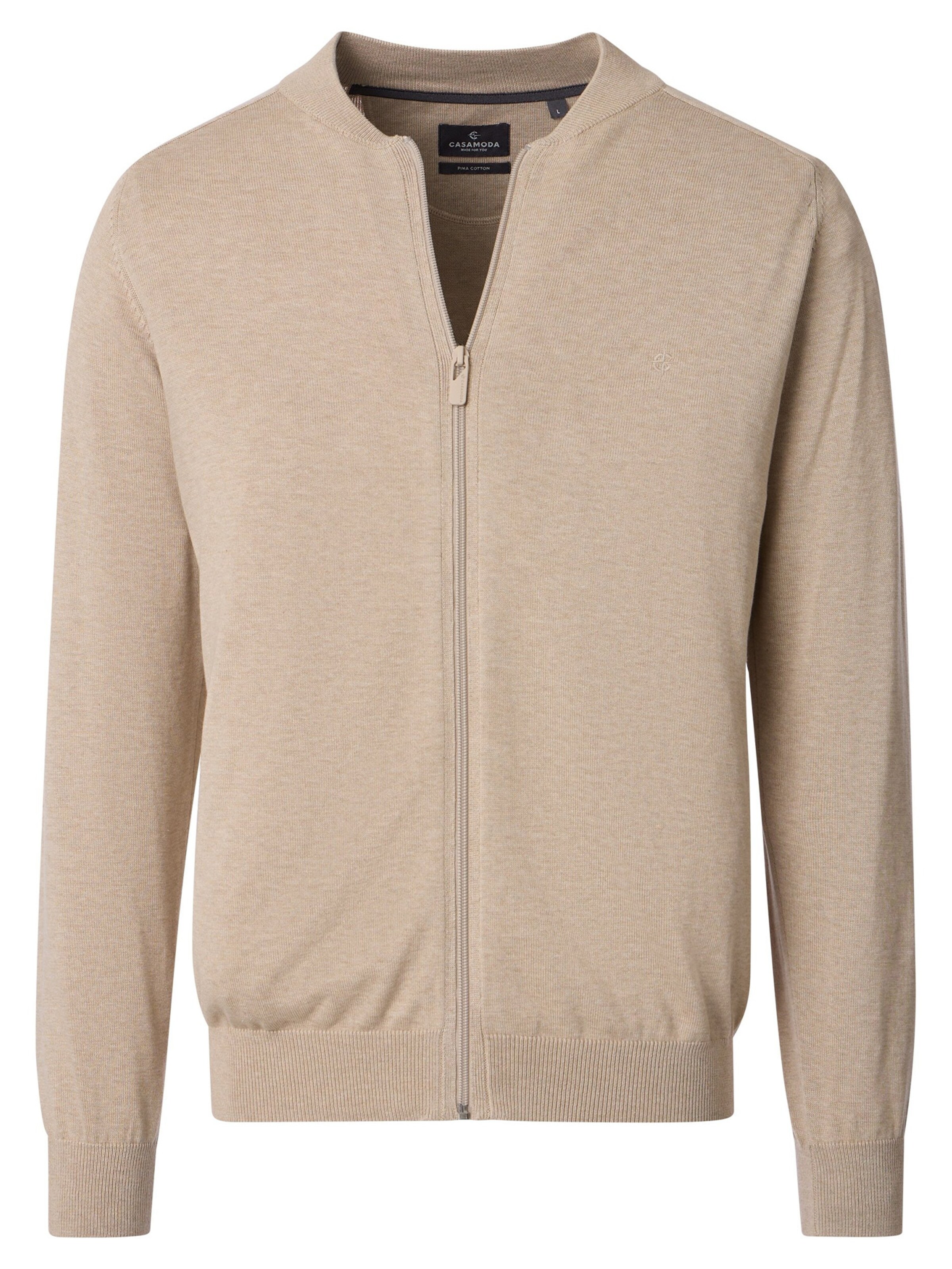 CASAMODA Strickjacke 'Basic'‌‌‌‌ in Beige: Vorderseite