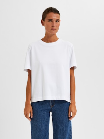 SELECTED FEMME T-Shirt 'SLFESSENTIAL' in Weiß: Vorderseite