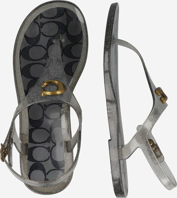 COACH T-Bar Sandals 'Natalee' in Silver