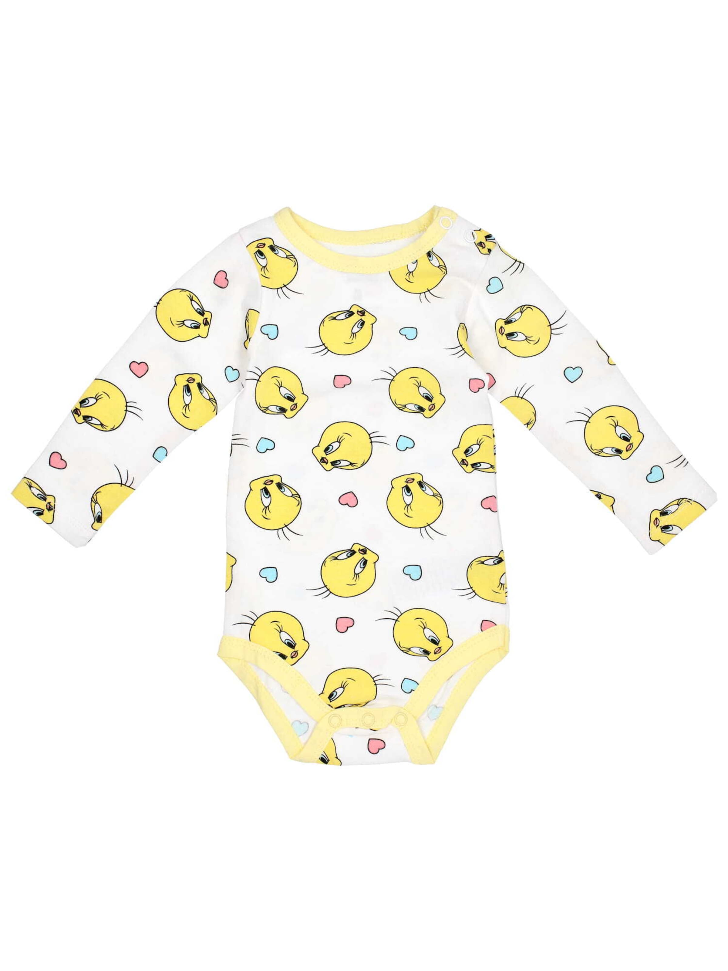 Barboteuse / body Warner Bros en blanc : devant