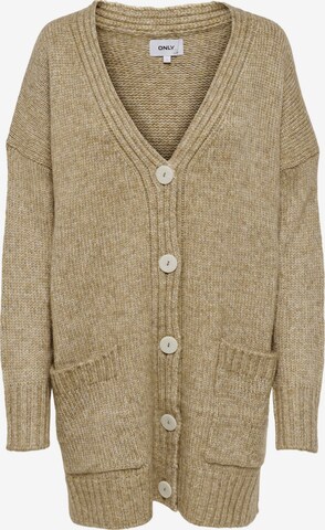 ONLY Knit Cardigan 'Airy Life' in Brown: front