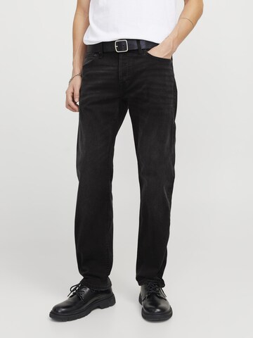 JACK & JONES Tapered Jeans 'JJIMIKE JJORIGINAL' in Black: front