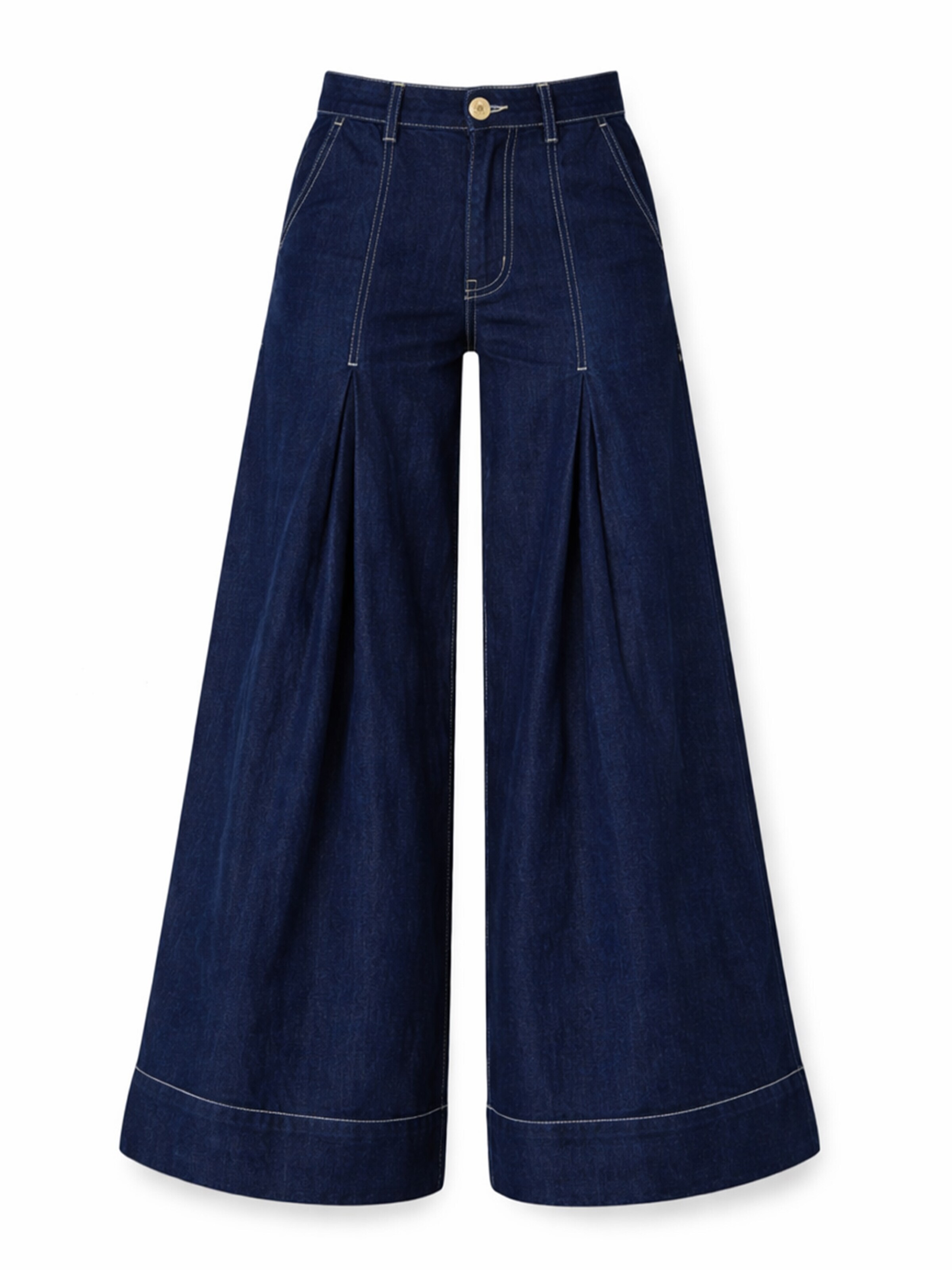 Wide Leg Jean 'Palazzo Mid Rise Jeans' IT'S BASIC en bleu : devant