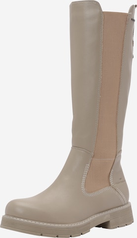 Bottes TOM TAILOR en beige : devant