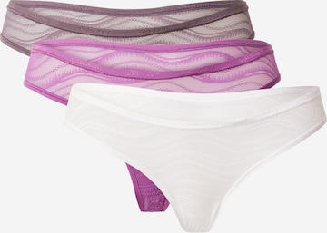 Calvin Klein Underwear Thong in Purple: front