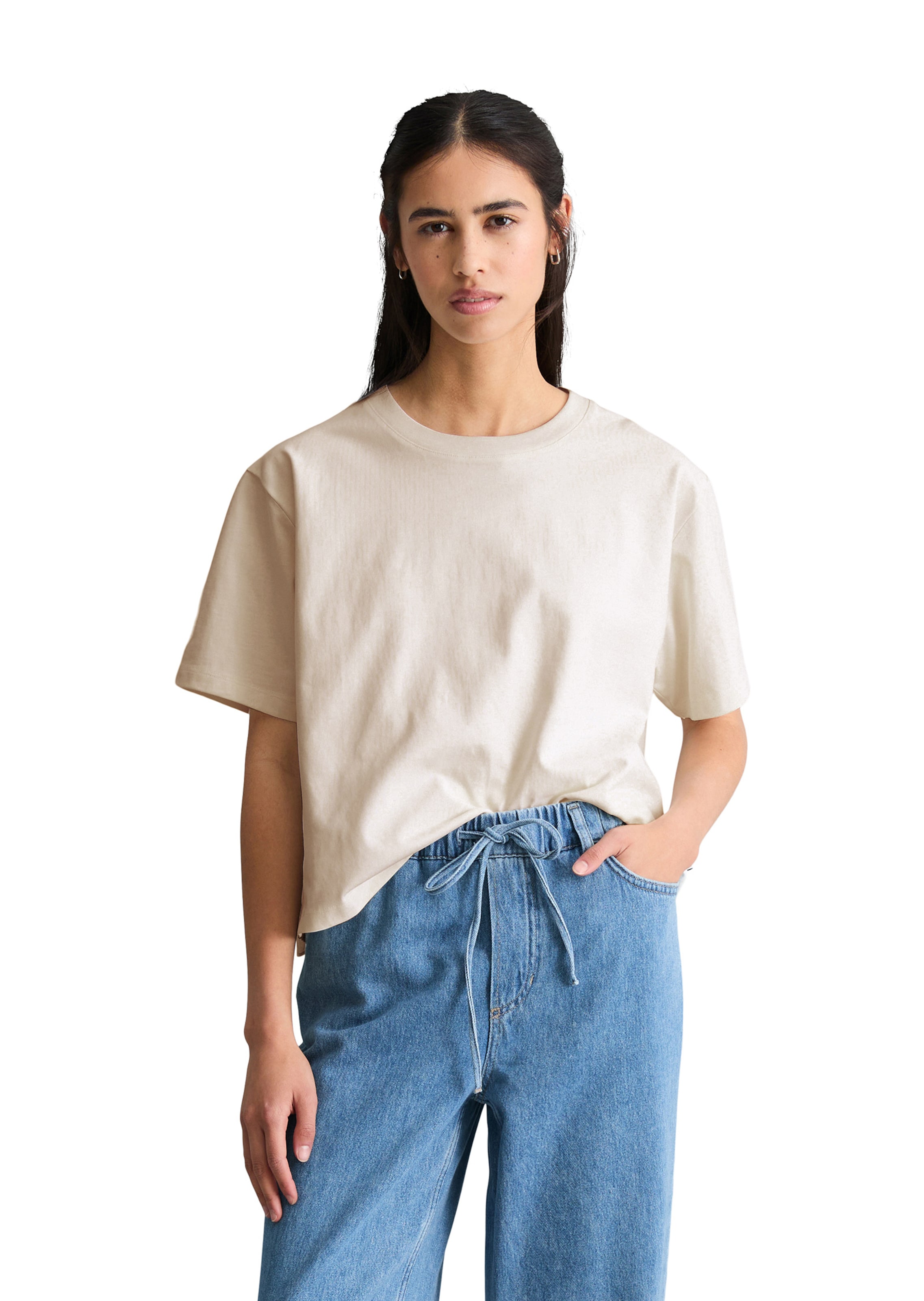 T-shirt Marc O'Polo DENIM en blanc : devant