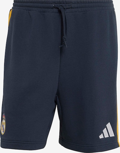 ADIDAS PERFORMANCE Sportske hlače 'REAL DNA' veličine S u morsko plava / žuta / bijela, Pregled proizvoda