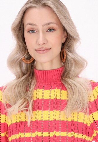 Pull-over 'Boho' IZIA en jaune