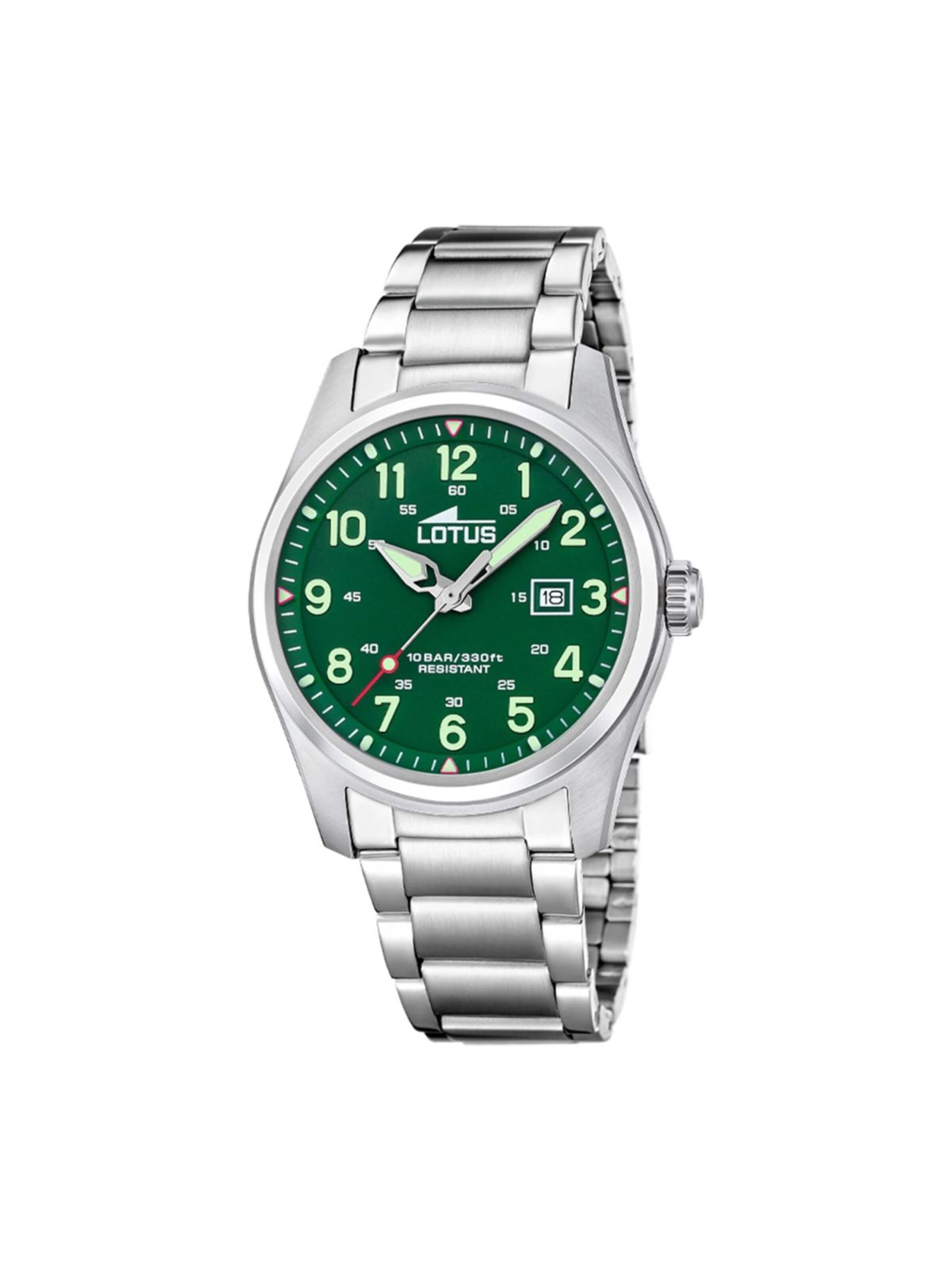 Lotus Analogové hodinky 'Date watch Minimalist For Him' – zelená: přední strana