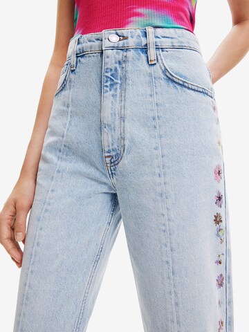 Desigual Wide leg Jeans 'Flores' in Blauw