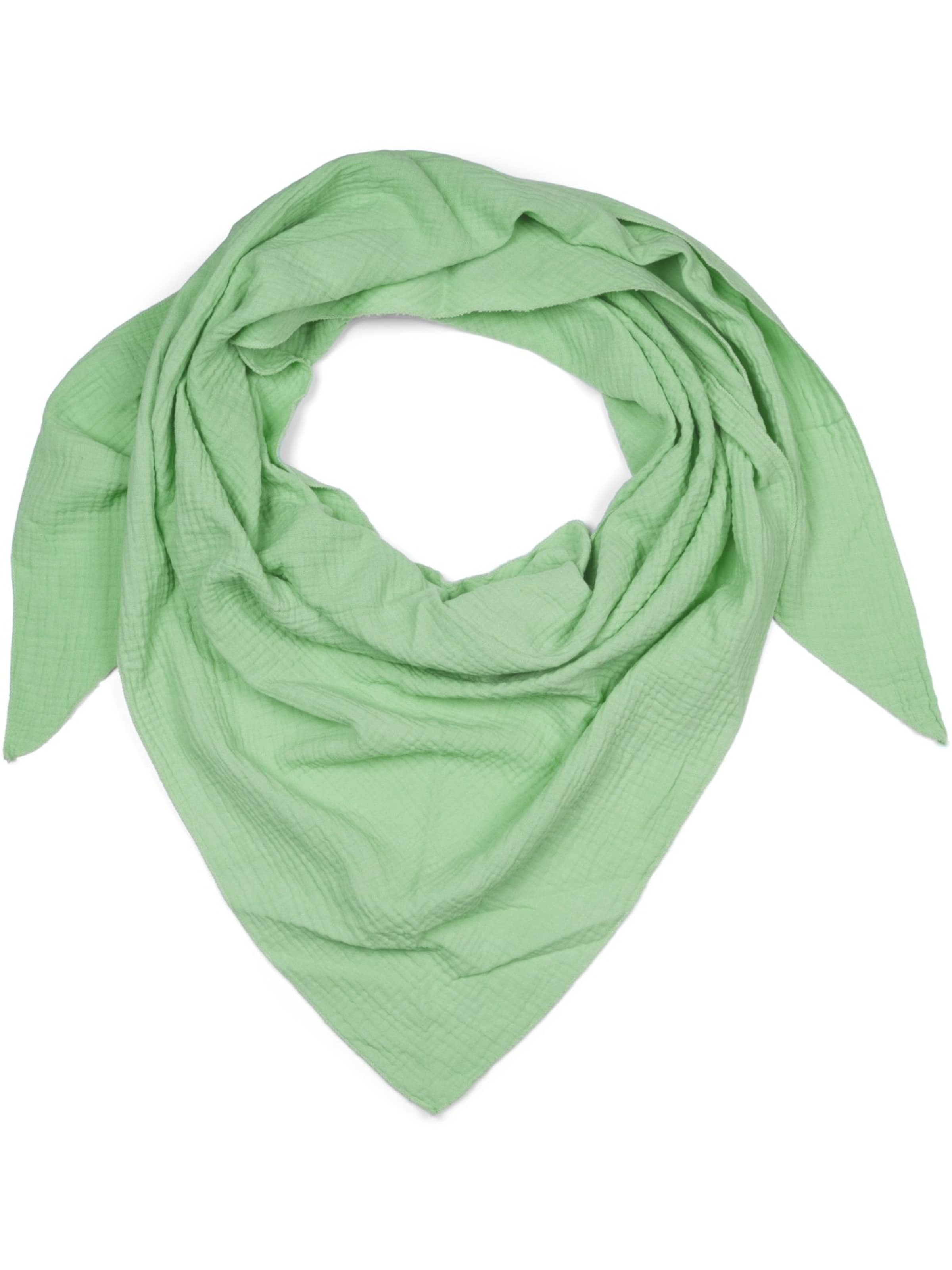 styleBREAKER Tuch 'Musselin Dreiecktuch Einfarbig'‌‌‌‌‌‌‌ in apfel, Produktansicht