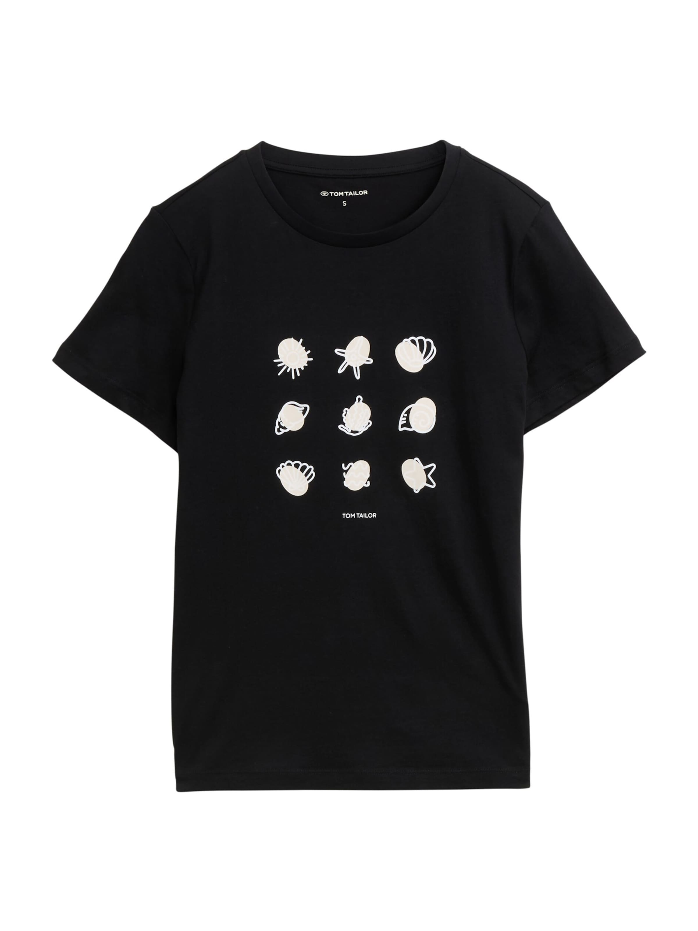 TOM TAILOR Póló - fekete: elől