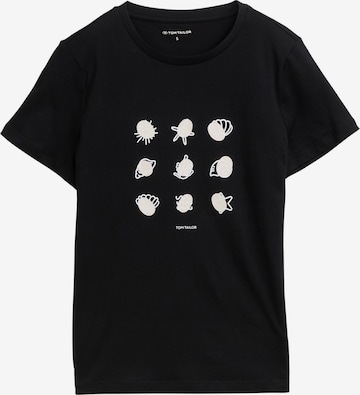 TOM TAILOR Póló - fekete: elől