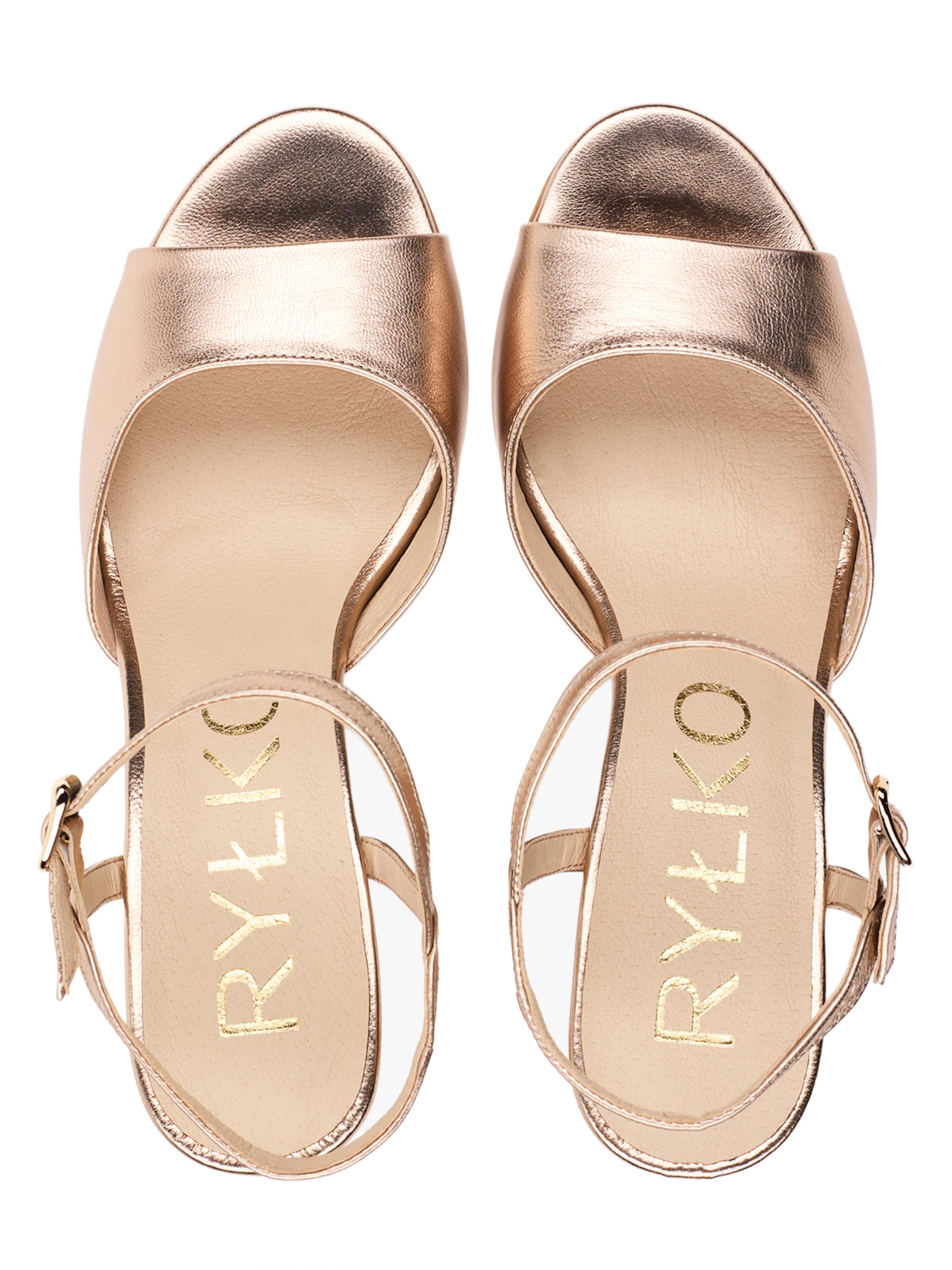 Sandales à lanières RYŁKO en or