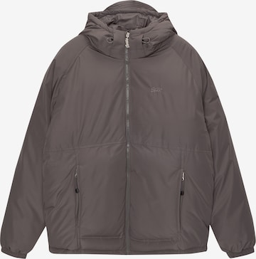 Geacă de primăvară-toamnă de la Pull&Bear pe gri: față