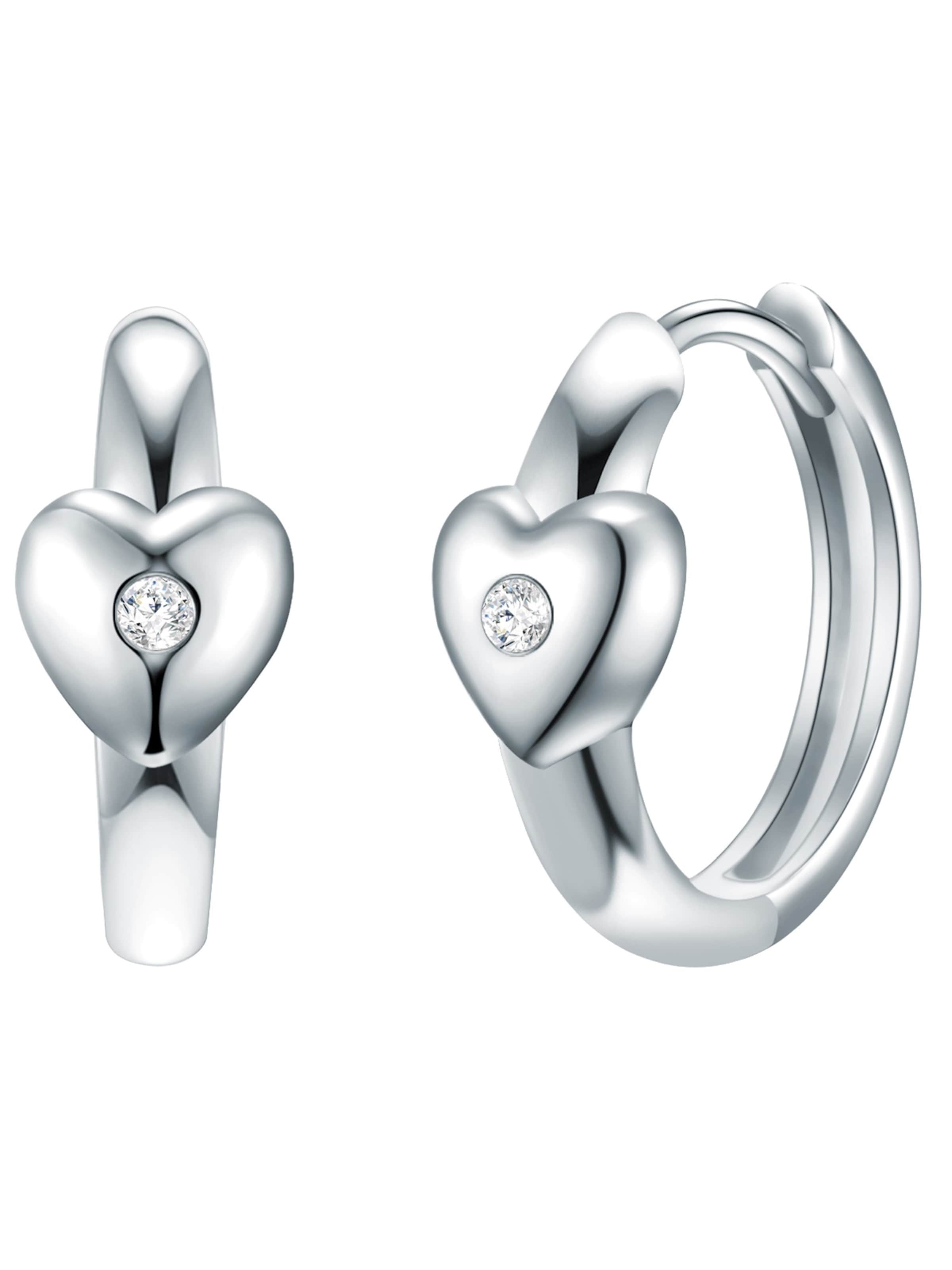 Boucles d'oreilles Lulu & Jane en argent : devant