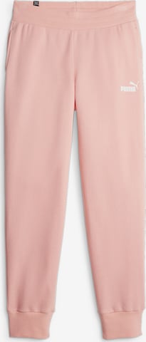 PUMA Zwężany krój Spodnie sportowe 'Essentials' w kolorze różowy: przód