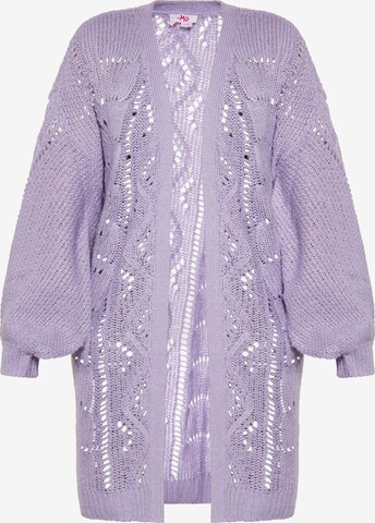 MYMO Knit Cardigan in Purple: front