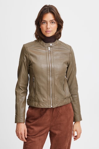 Oxmo Between-Season Jacket 'Denise' in Brown: front