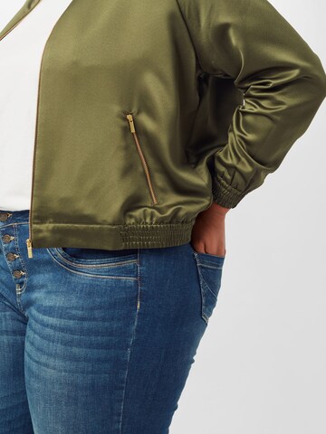 ABOUT YOU Curvy Between-Season Jacket 'Chani' in Green