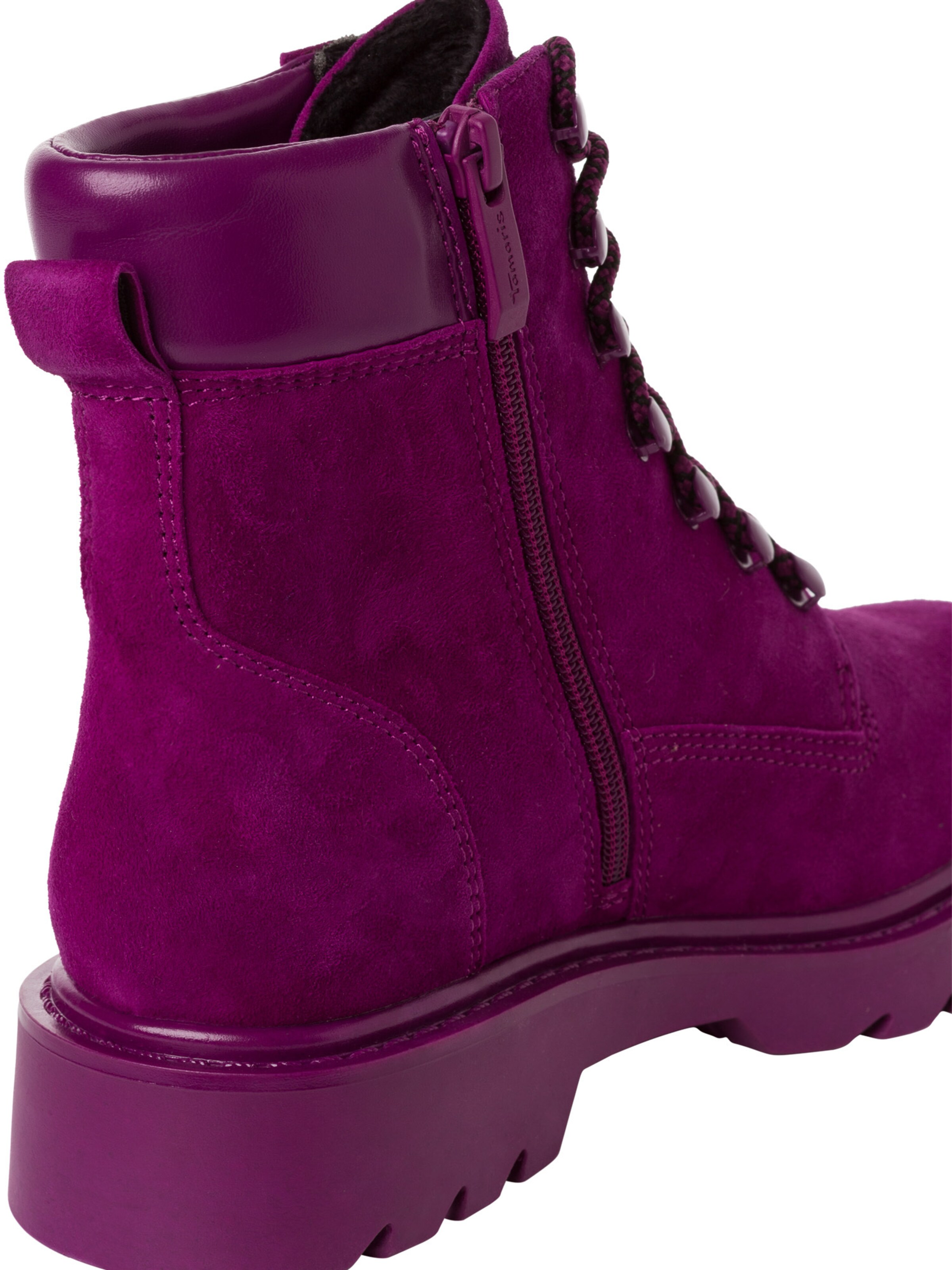 Tamaris Lace-up bootie in Pink