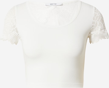 T-shirt 'Eileen' ABOUT YOU en blanc : devant