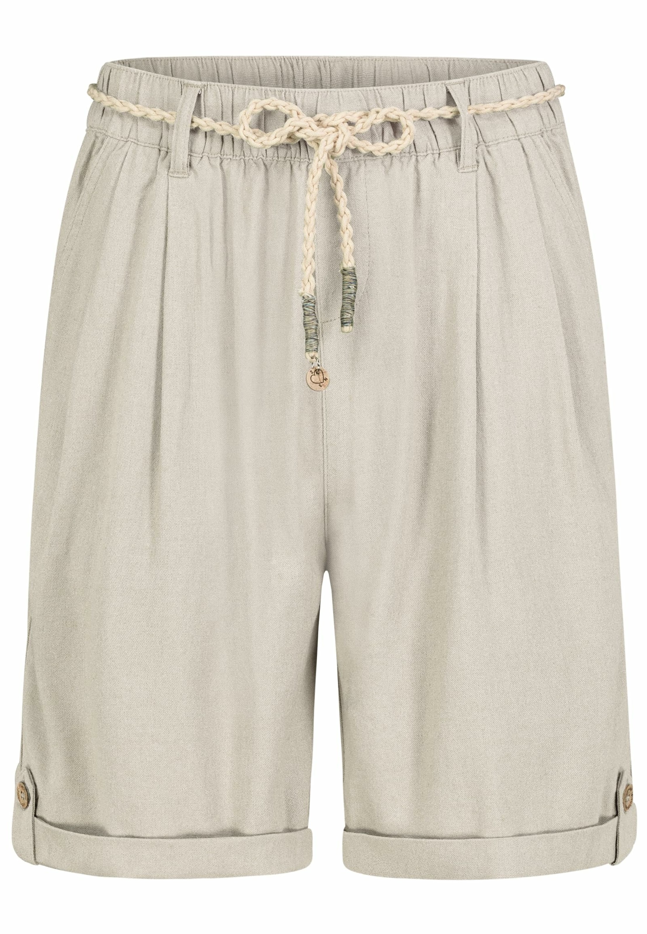 Authentic Style Regular Trousers in Beige: front