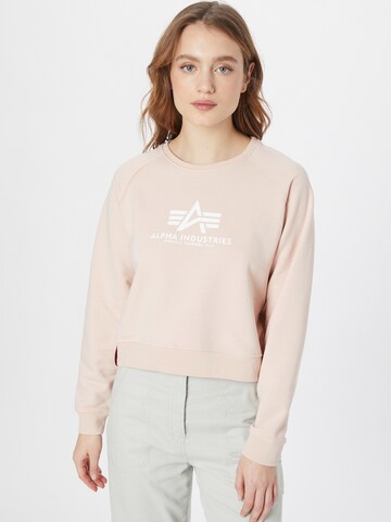 ALPHA INDUSTRIES Sweatshirt in Oranje: voorkant