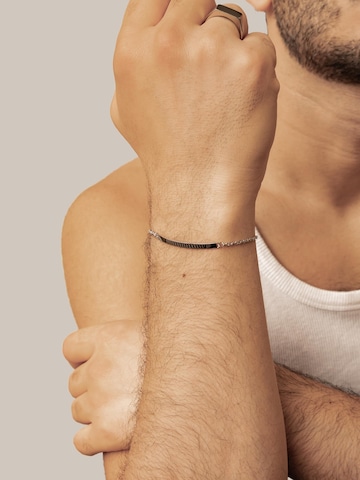 Hey Happiness Armband 'Bar Cable' in Zilver