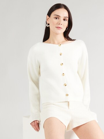 ABOUT YOU Πλεκτή ζακέτα 'Heidrun' σε λευκό: μπροστά