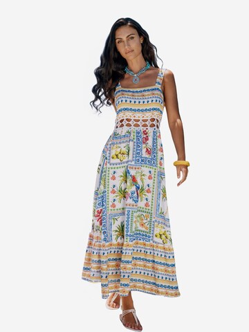 Cupshe Beach Dress in Blue: front