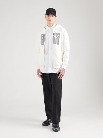 Carlo Colucci Zip-Up Hoodie in White