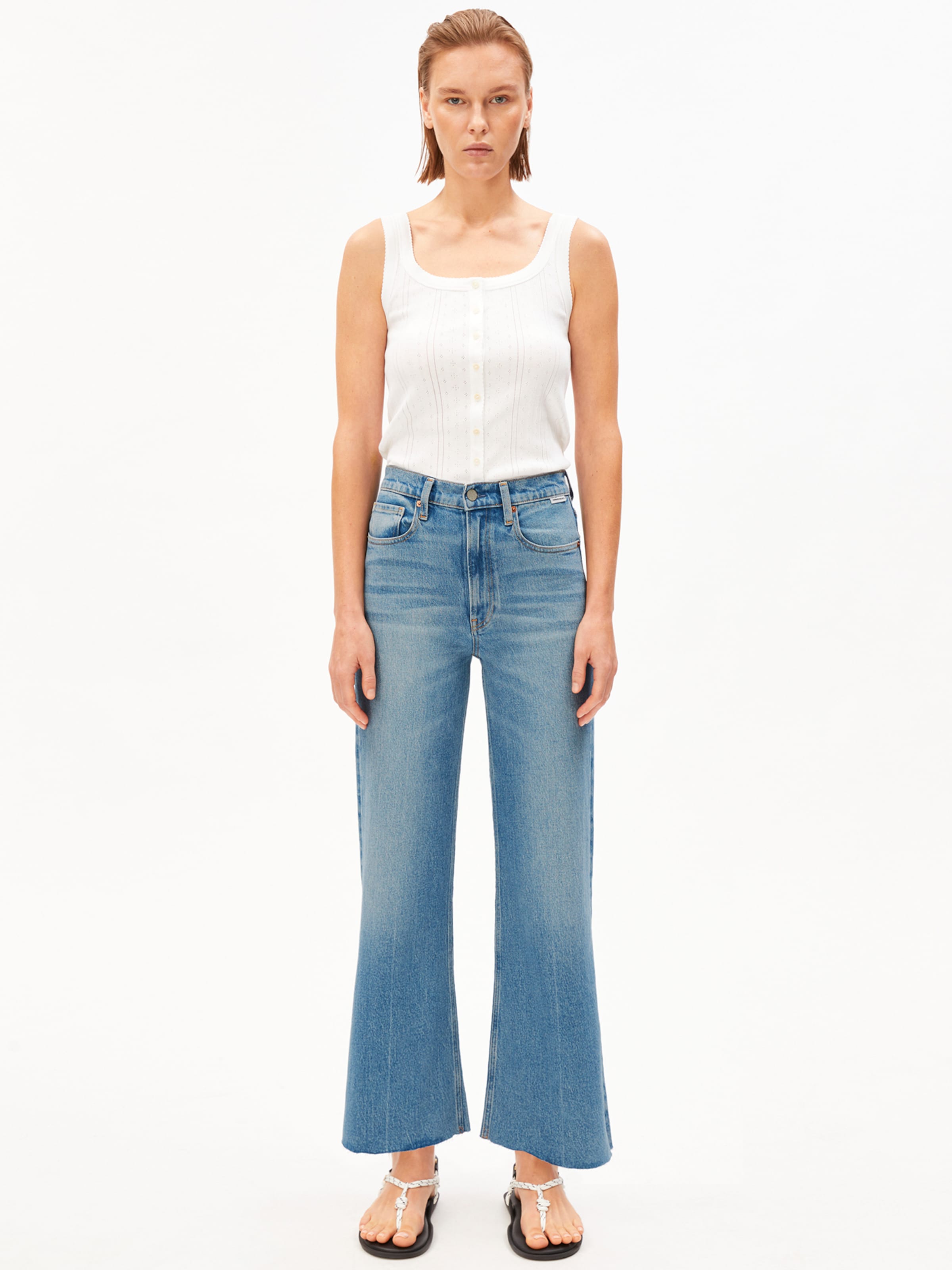 ARMEDANGELS Loosefit Jeans MURLIAA CROPPED in Blau: Vorderseite
