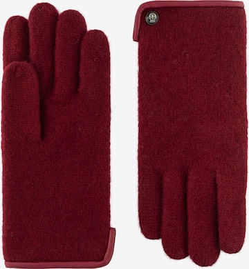 Mezzoguanti 'FELTED WOOL' di Roeckl in rosso: frontale