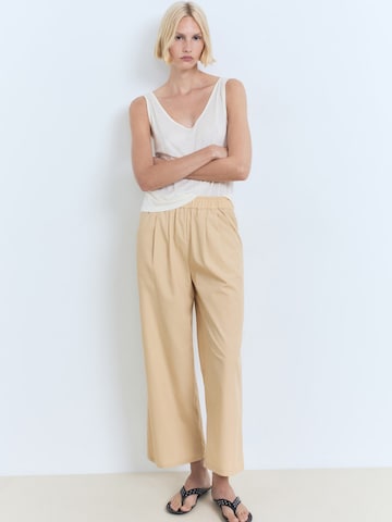 MANGO Bootcut Hlače 'TOMY-H' | rjava barva