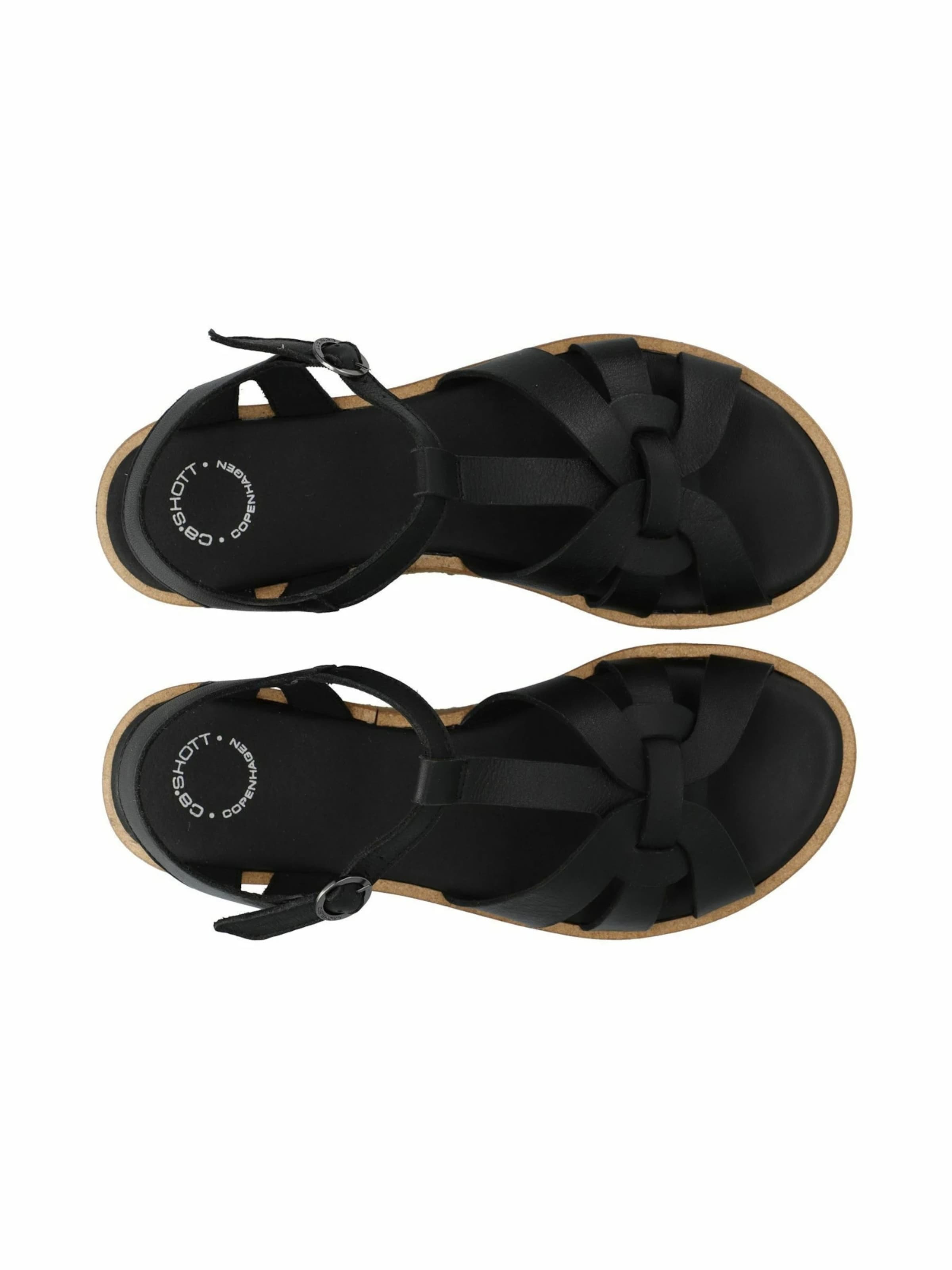 Ca'Shott Remmisandaalit 'Gitta' värissä musta