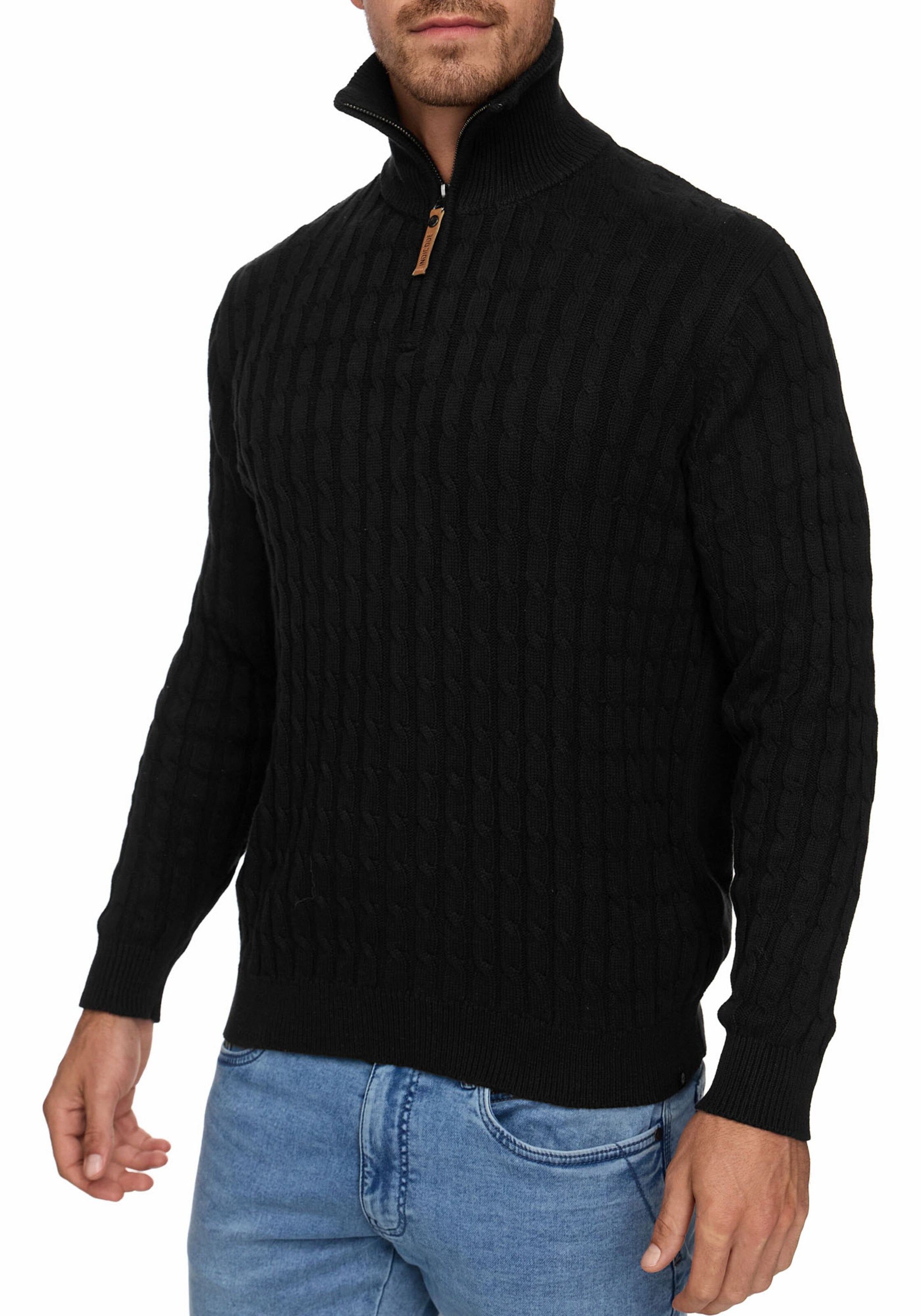 INDICODE JEANS Pullover in Schwarz