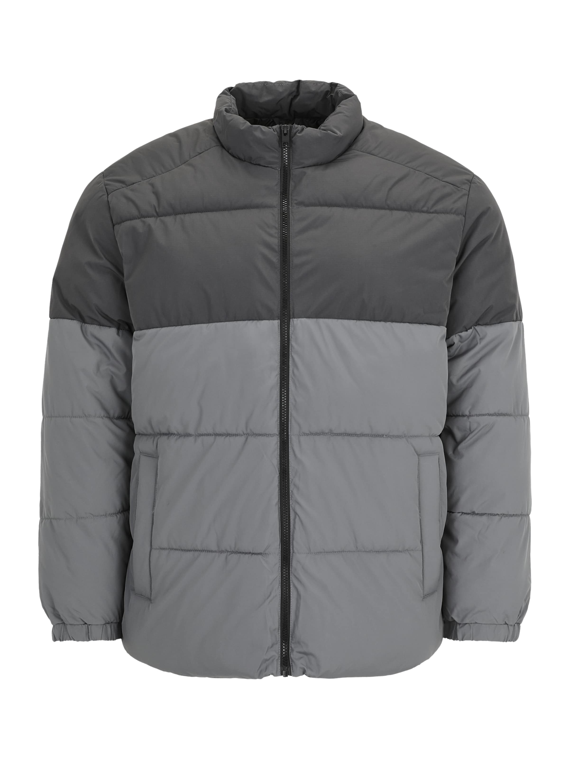 Jack & Jones Plus Χειμερινό μπουφάν 'JJMAZE' σε γκρι: μπροστά