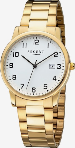 REGENT Analoguhr in Gold: Vorderseite