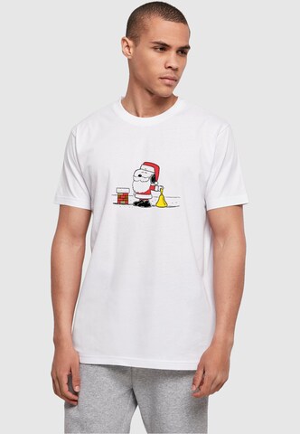 T-Shirt 'Peanuts Snoopy Santa' Merchcode en blanc : devant