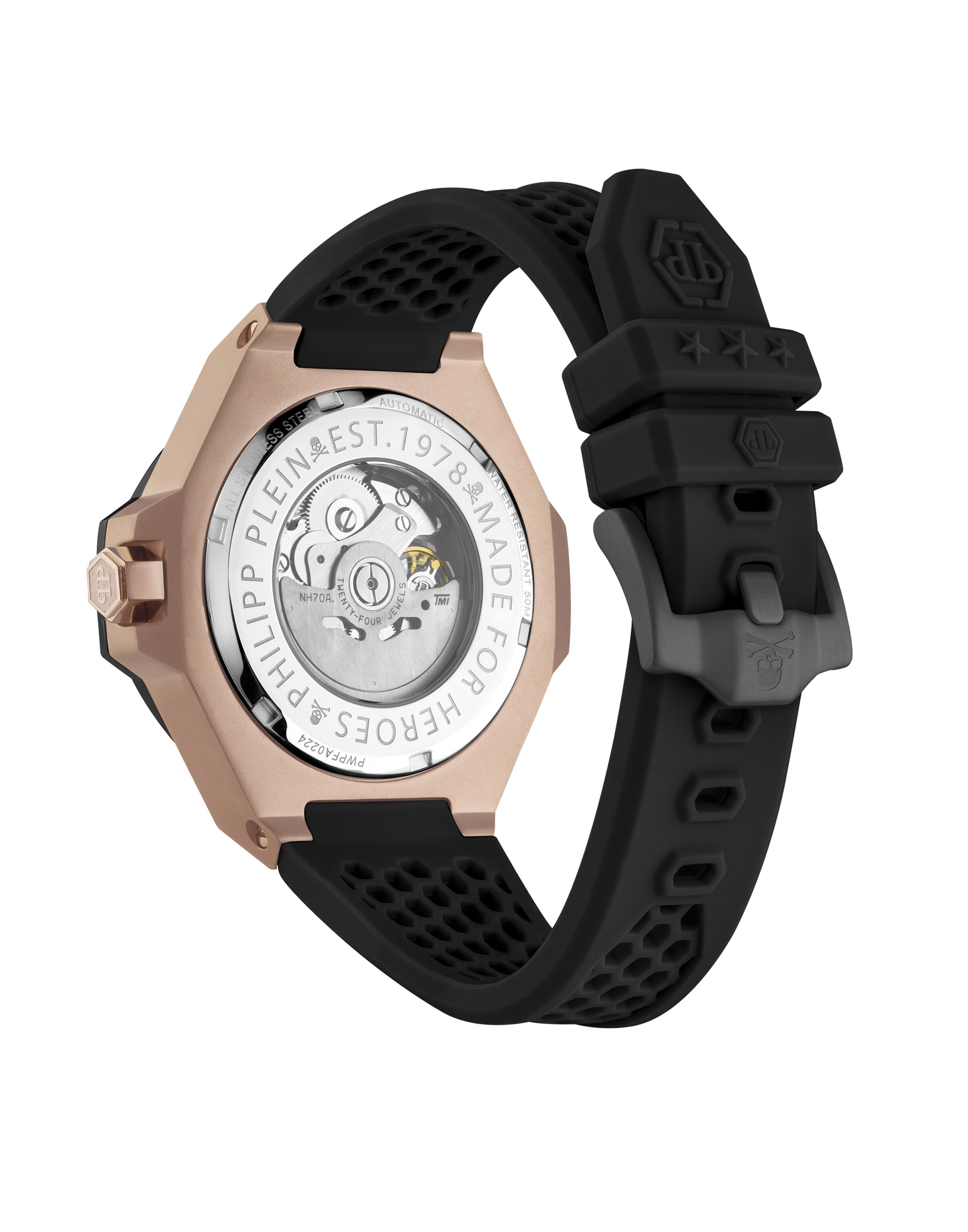 Philipp Plein Uhr 'Skeleton Royal' in Schwarz