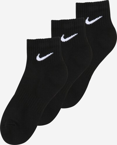 NIKE Chaussettes de sport 'Everyday Cush' en noir / blanc, Vue avec produit